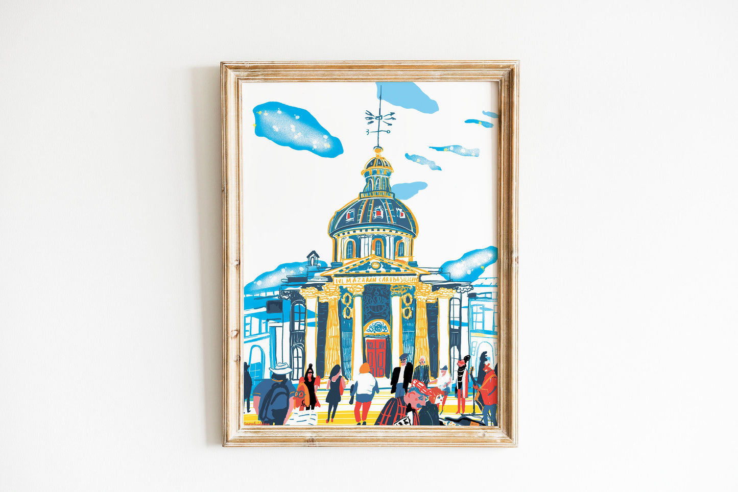 Paris 6th District Art Print: Illustrated French Landscape Poster