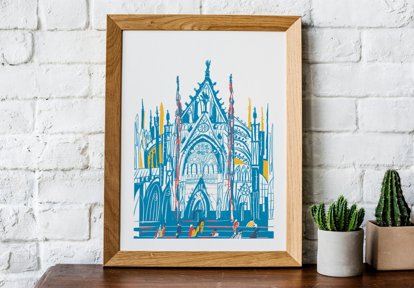 Cologne Cathedral Art Print: Germany Koln Dom Illustrated Poster