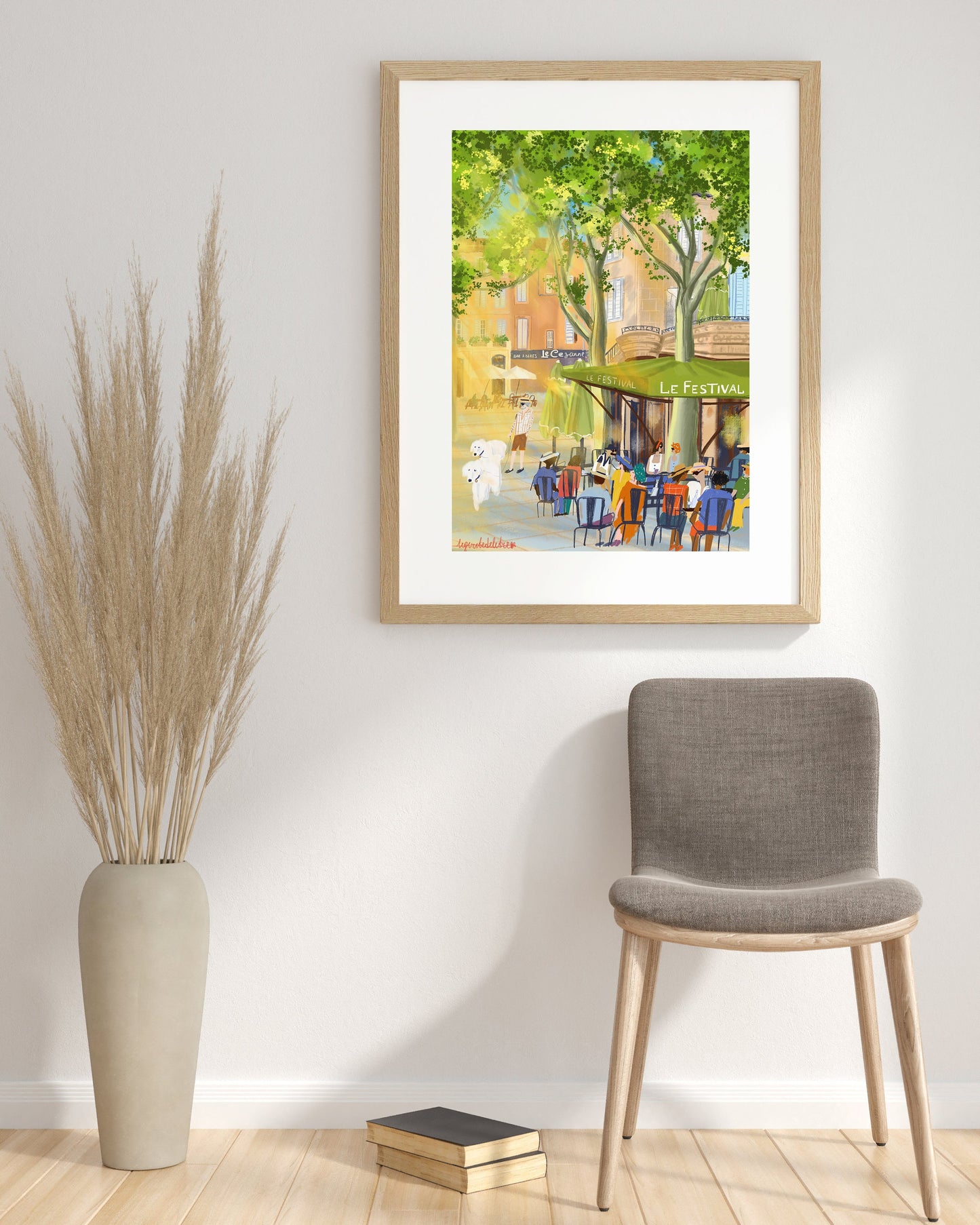 Aix-en-Provence Summer Art Print: French Old Town Illustration
