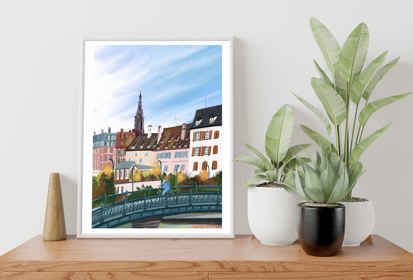 Strasbourg France Art Print: Alsace Souvenir Illustration