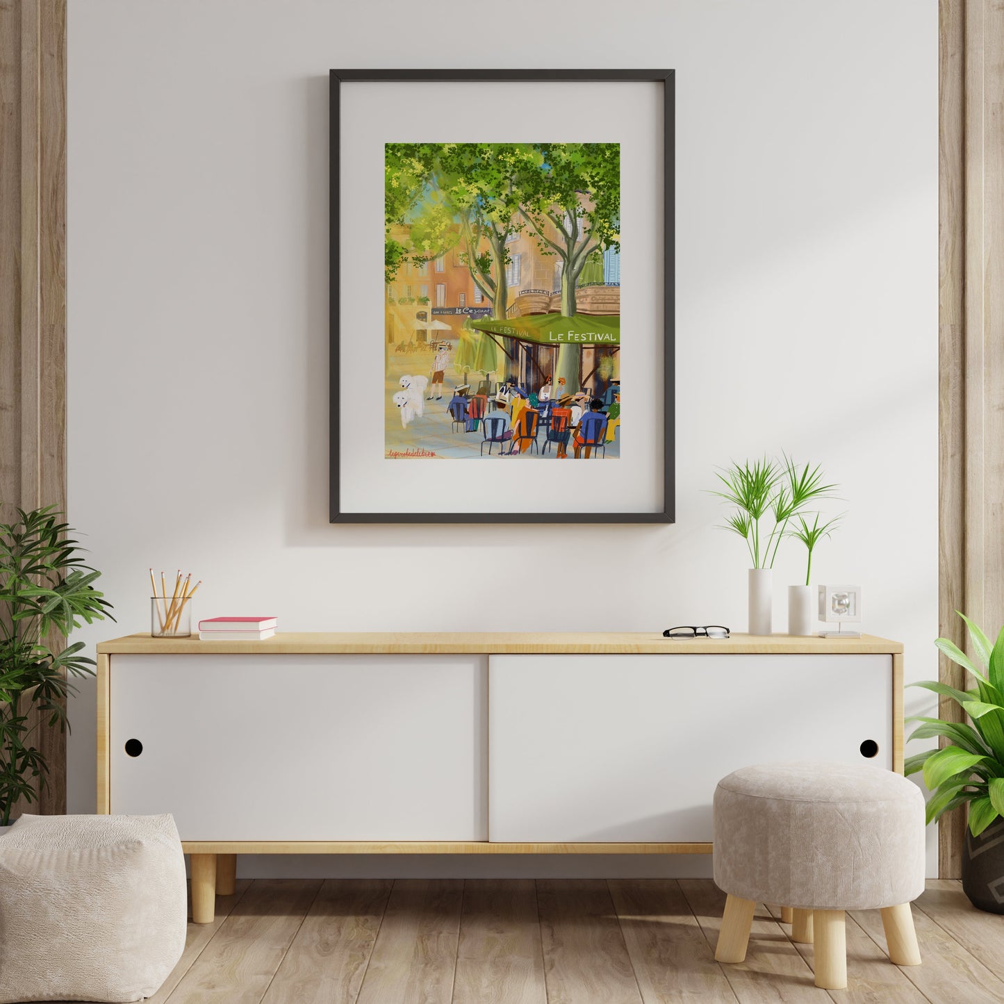 Aix-en-Provence Summer Art Print: French Old Town Illustration