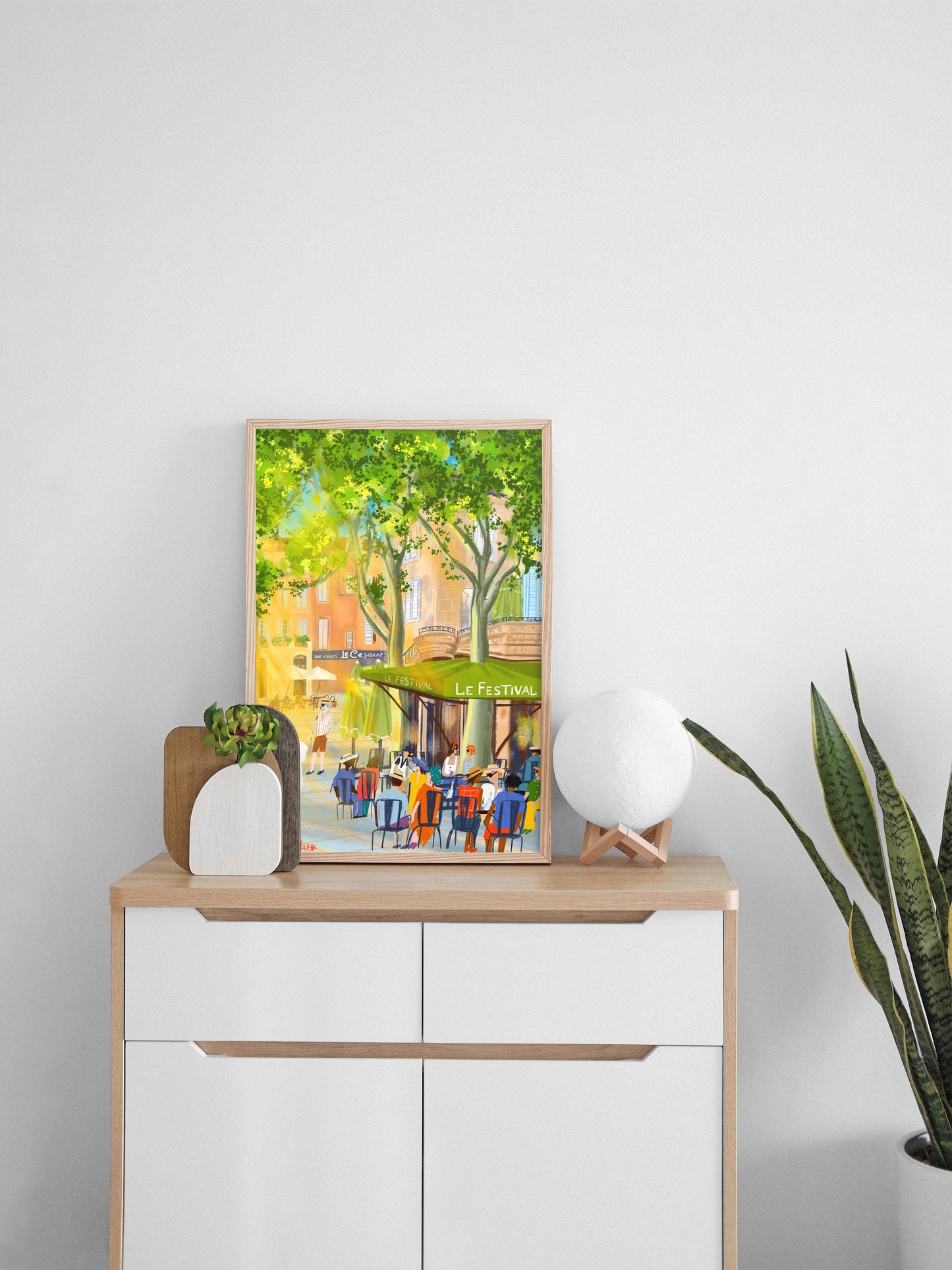 Aix-en-Provence Summer Art Print: French Old Town Illustration