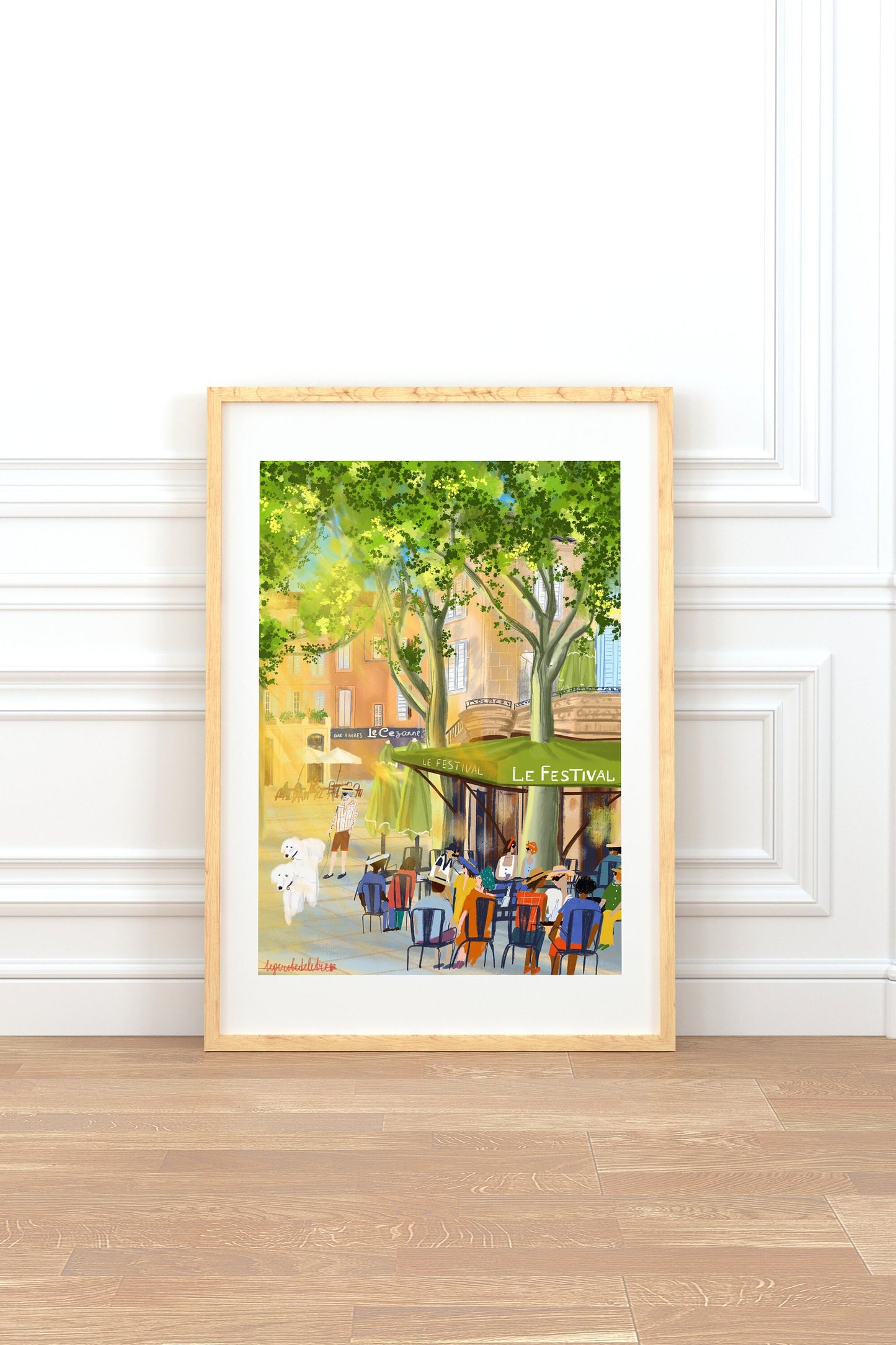 Aix-en-Provence Summer Art Print: French Old Town Illustration