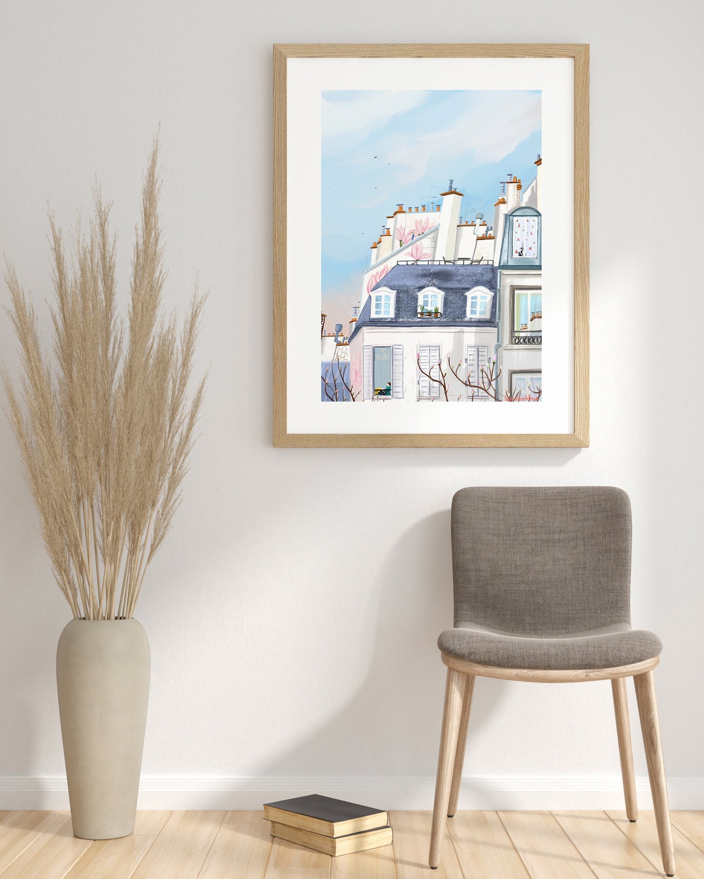 Magnolia Blossom Paris Print: Spring Trees Fine Art Poster