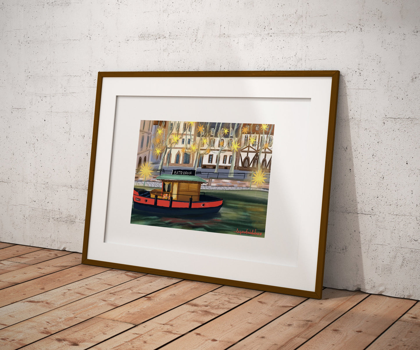 Strasbourg France Boat Print: Nautical Wall Art