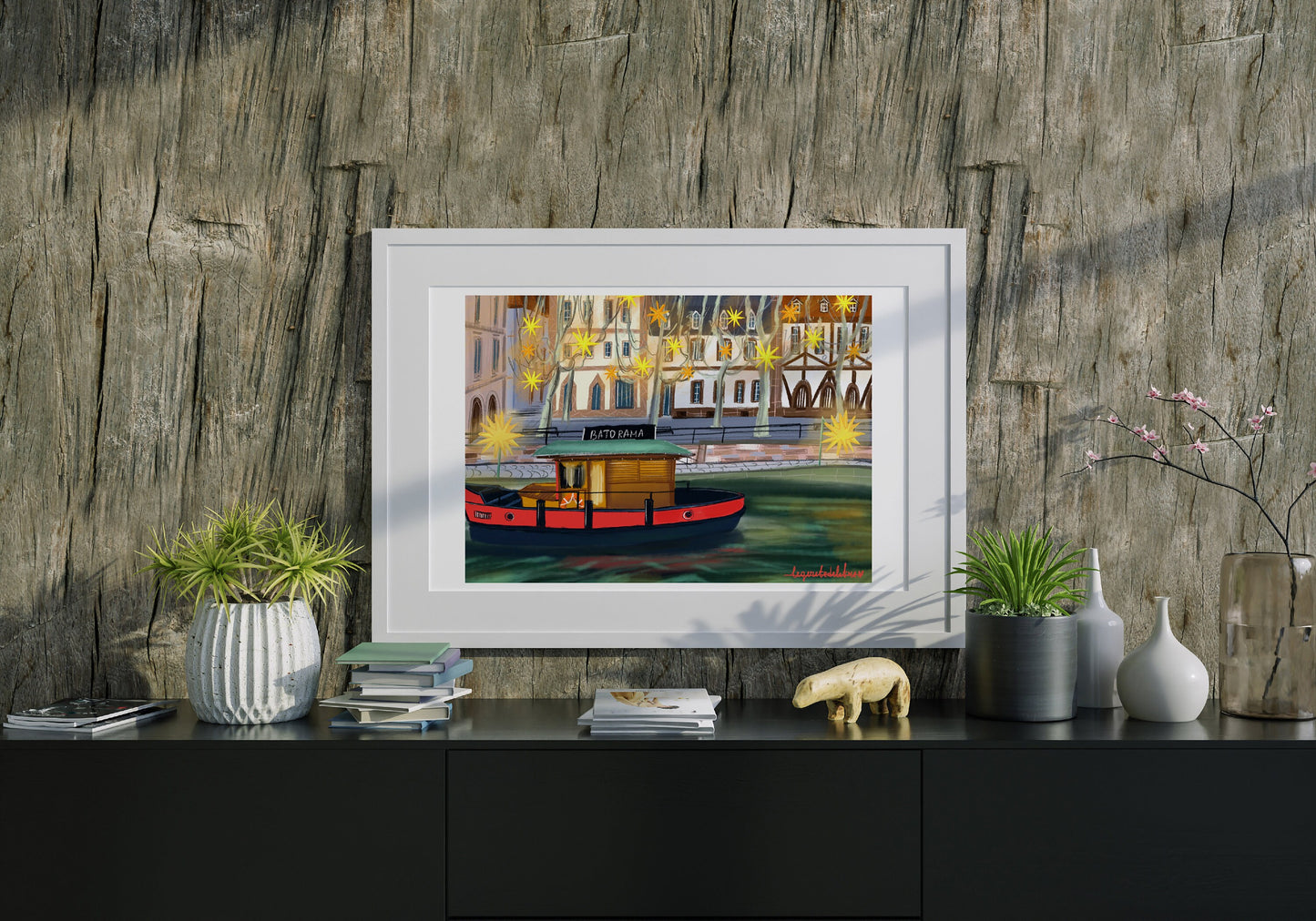 Strasbourg France Boat Print: Nautical Wall Art
