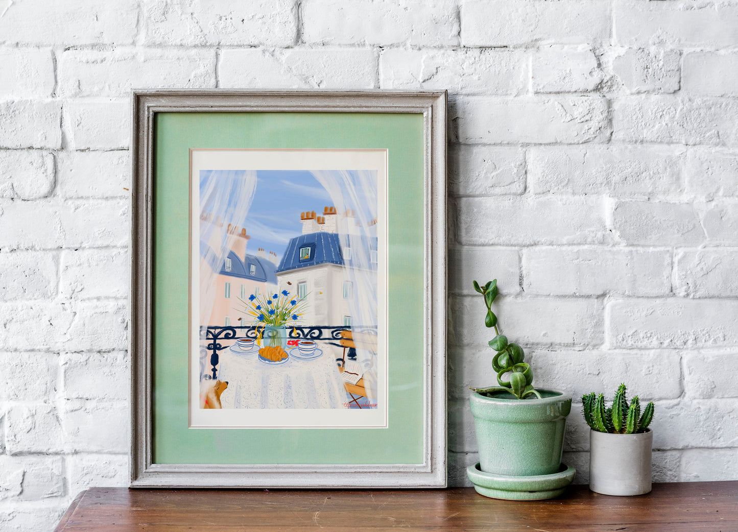Paris Kitchen Wall Art-French Breakfast Decor Print