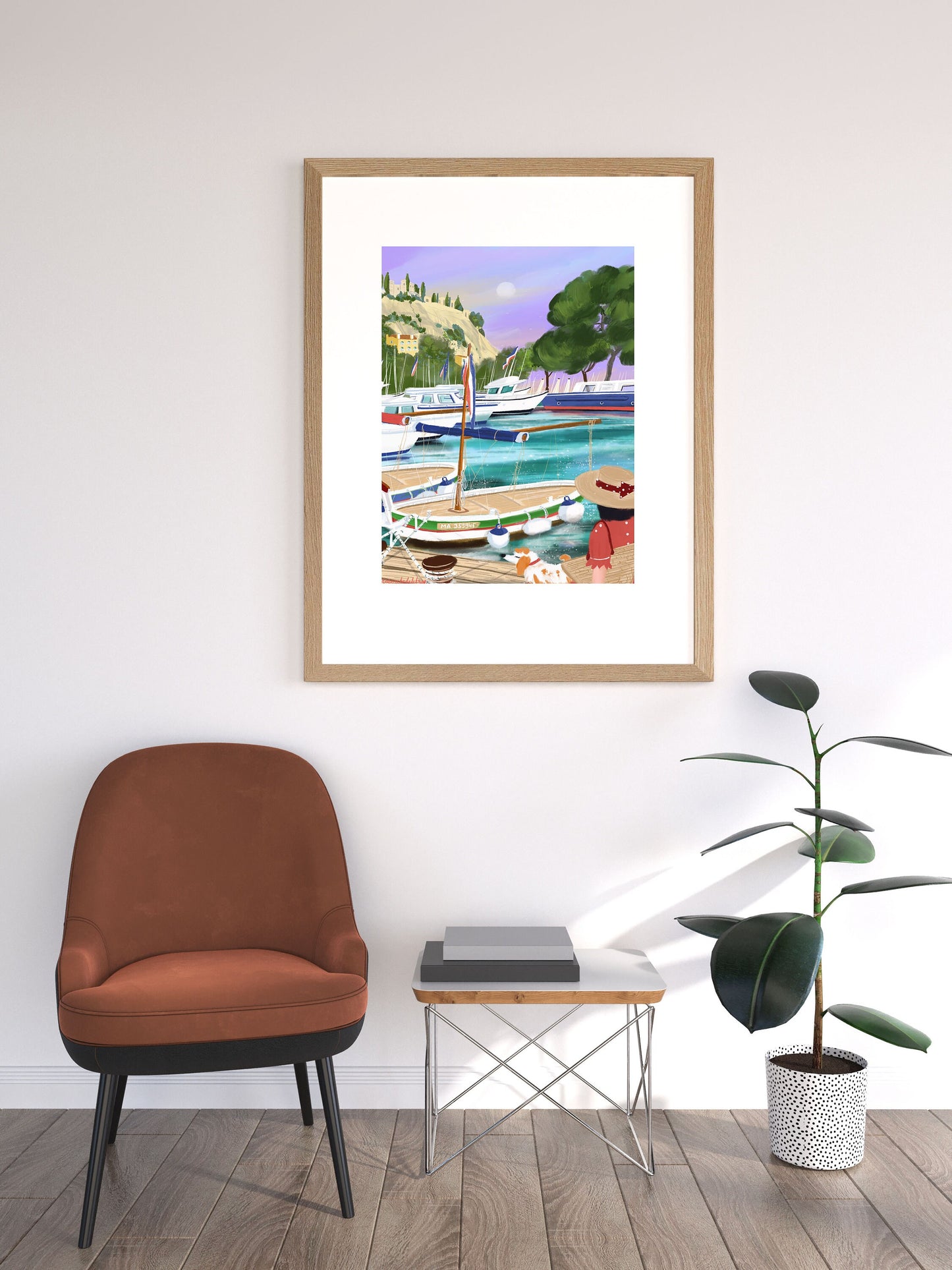 Cassis France Art Print: French Riviera Port Scene