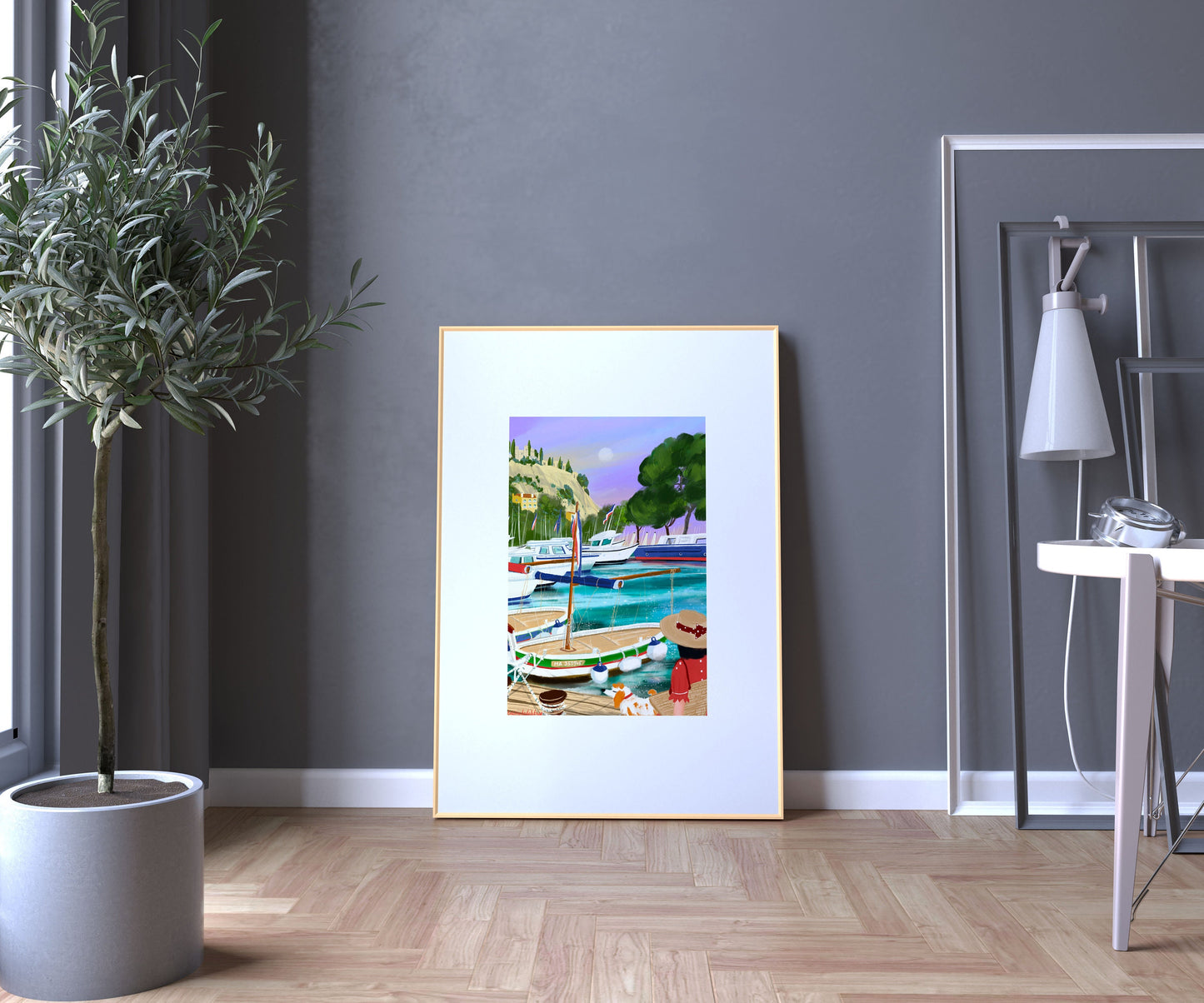 Cassis France Art Print: French Riviera Port Scene