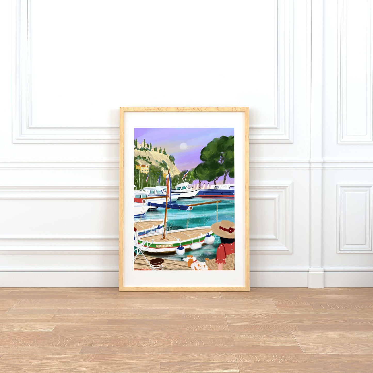 Cassis France Art Print: French Riviera Port Scene