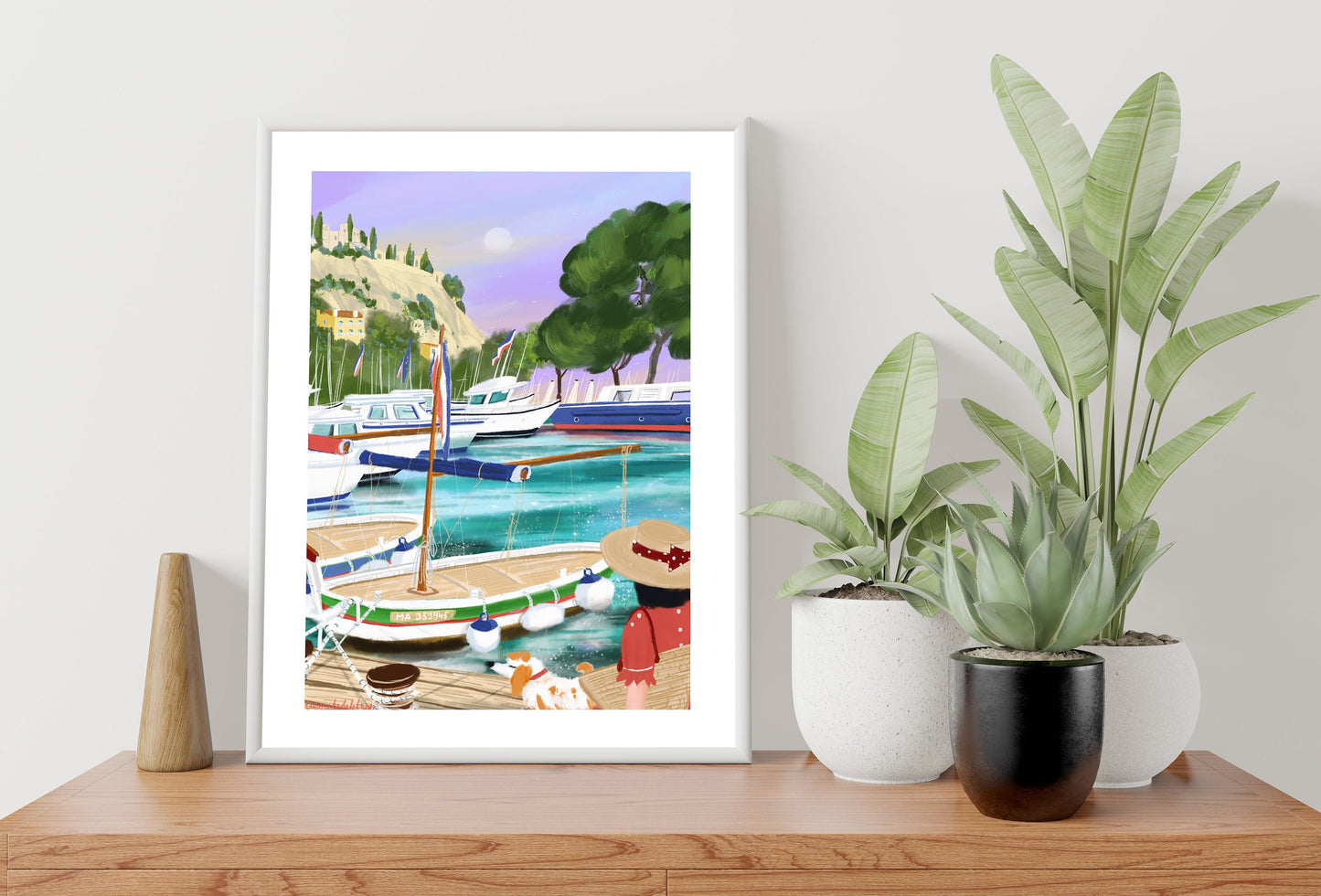 Cassis France Art Print: French Riviera Port Scene