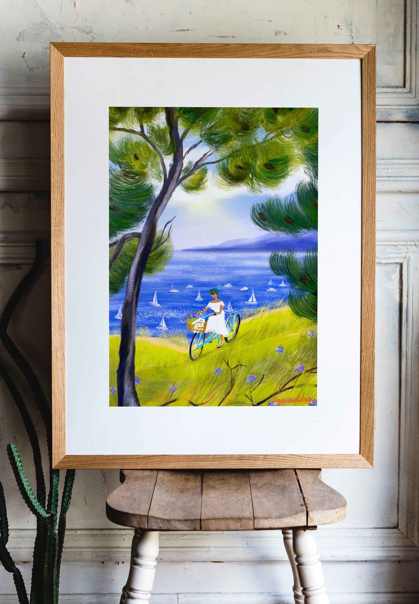 Les Calanques Art Poster: French Riviera Coastal Print