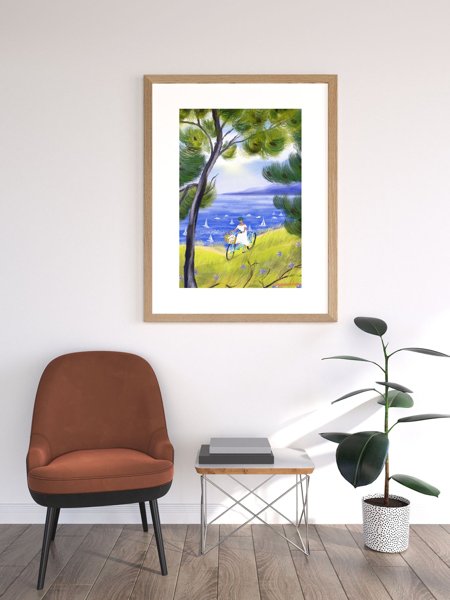 Les Calanques Art Poster: French Riviera Coastal Print