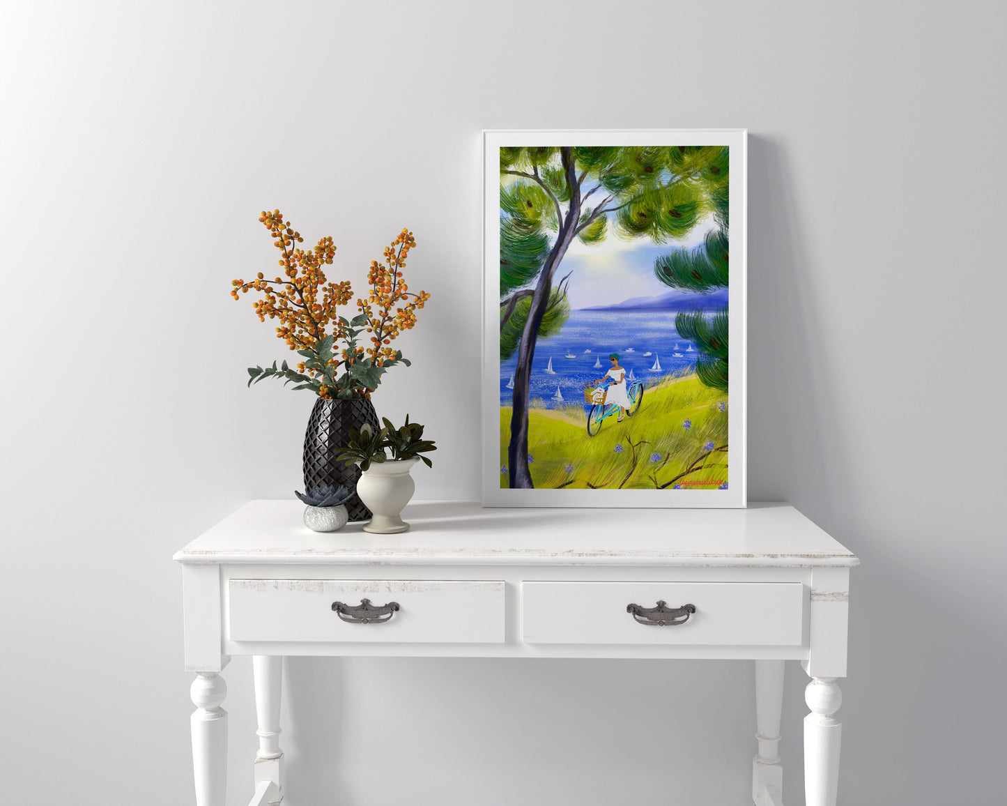 Les Calanques Art Poster: French Riviera Coastal Print