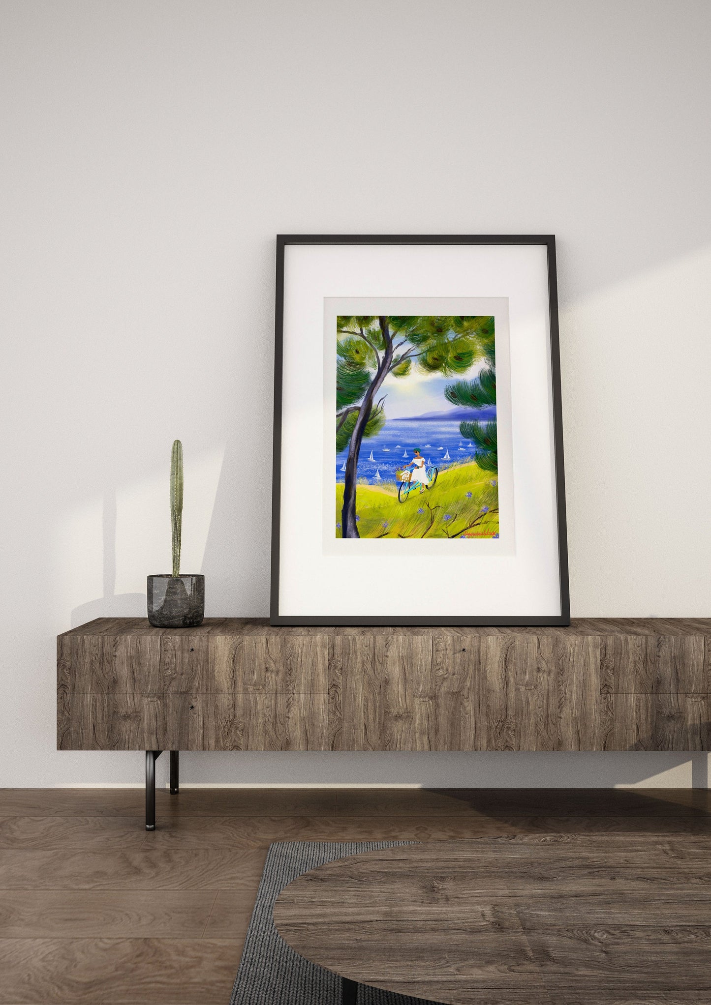 Les Calanques Art Poster: French Riviera Coastal Print