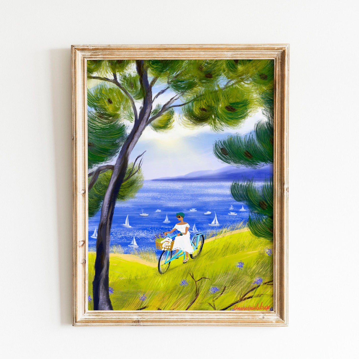 Les Calanques Art Poster: French Riviera Coastal Print