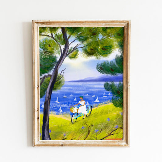 Les Calanques Art Poster: French Riviera Coastal Print