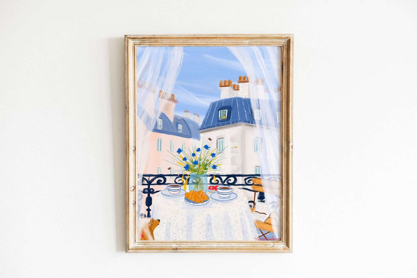 Paris Kitchen Wall Art-French Breakfast Decor Print