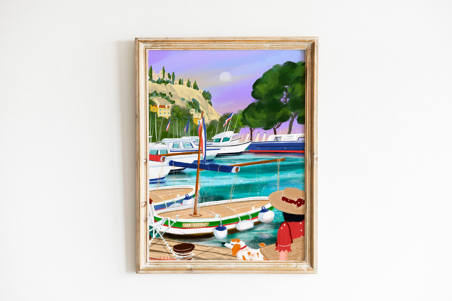 Cassis France Art Print: French Riviera Port Scene