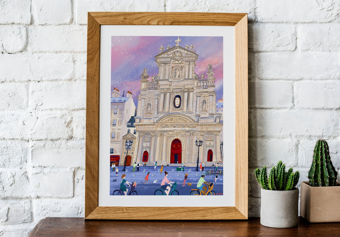 Saint-Paul Paris Print: Marais City Scene Wall Art