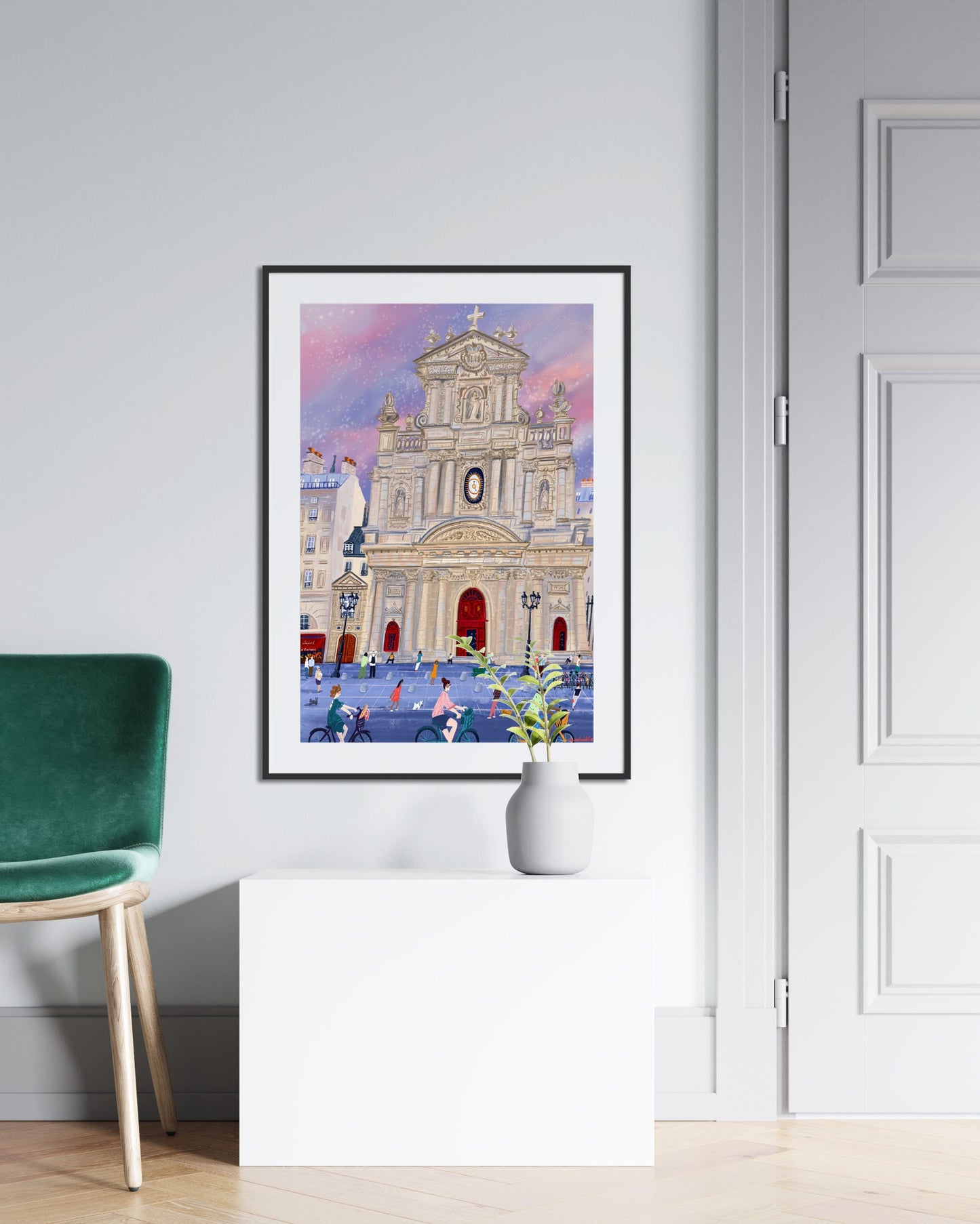 Saint-Paul Paris Print: Marais City Scene Wall Art