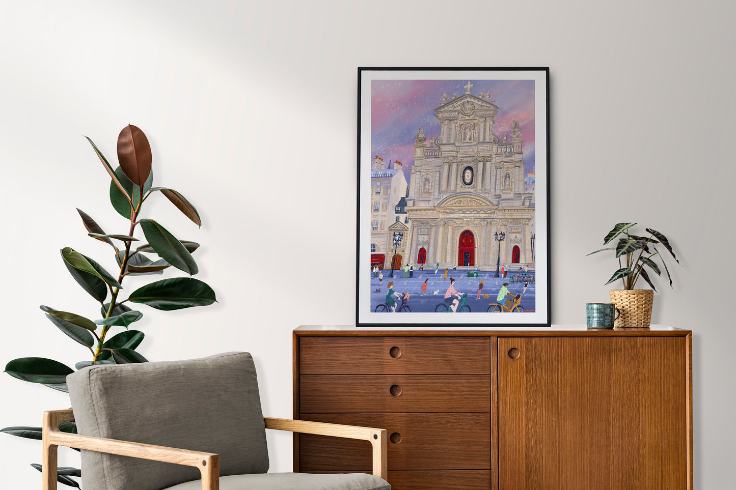 Saint-Paul Paris Print: Marais City Scene Wall Art