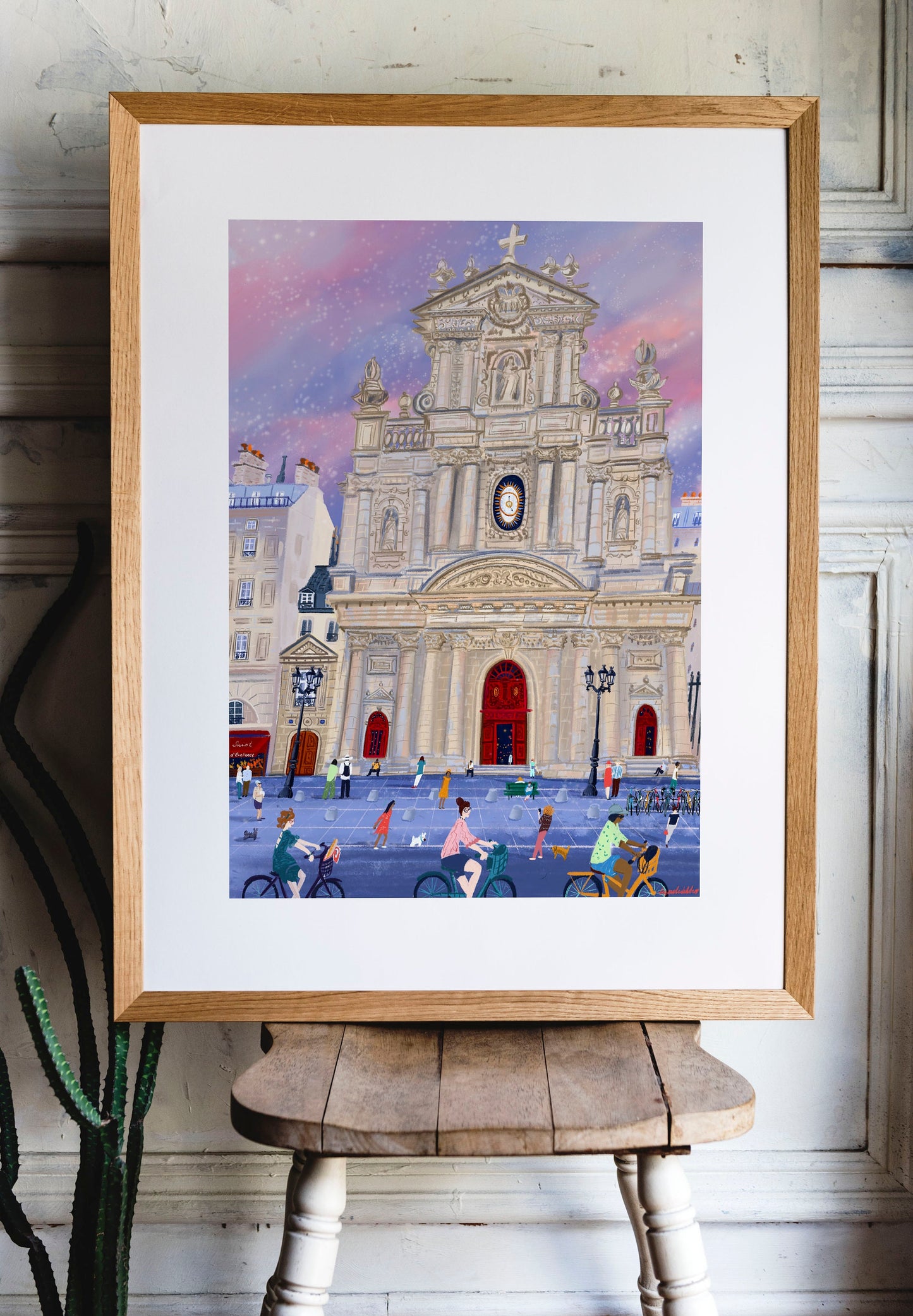 Saint-Paul Paris Print: Marais City Scene Wall Art