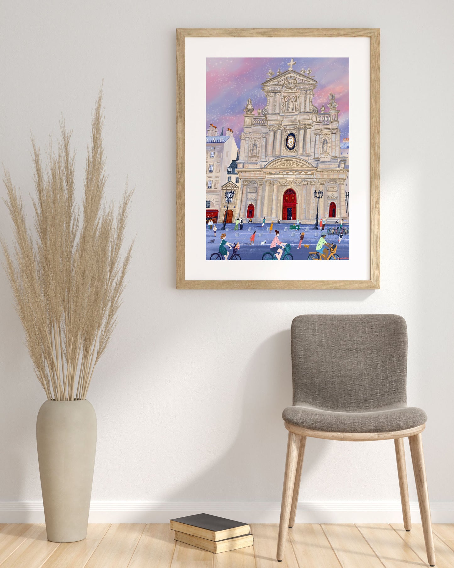Saint-Paul Paris Print: Marais City Scene Wall Art