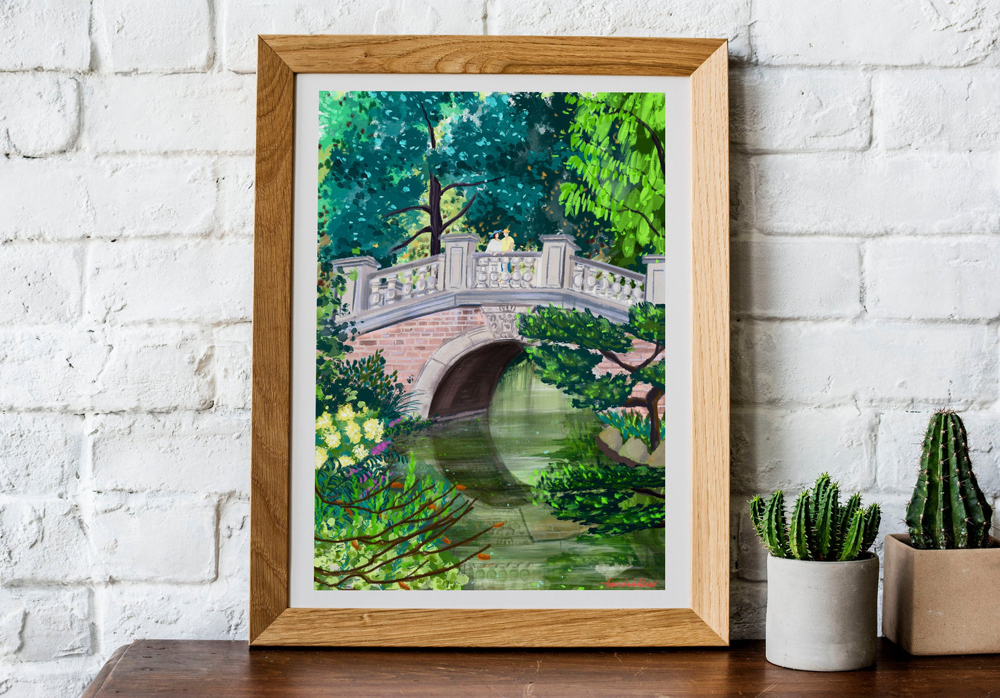 Parc Monceau Print: Romantic Couple, Parisian Park Art (A3)