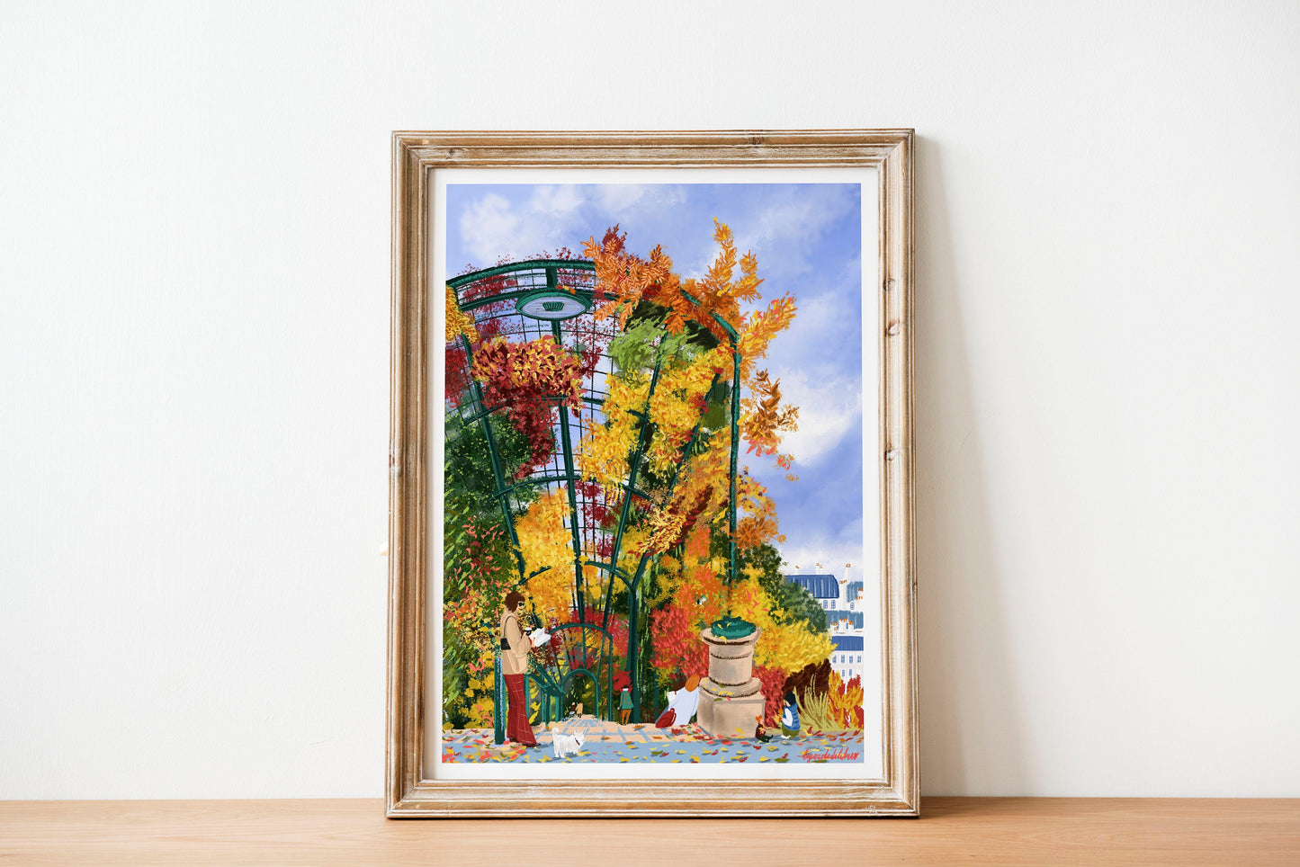 Belleville Paris Autumn Art Print: Parc de Belleville Poster