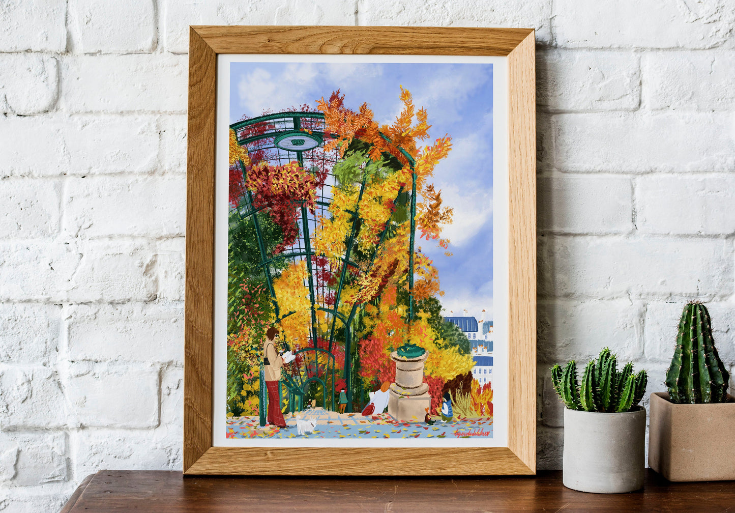 Belleville Paris Autumn Art Print: Parc de Belleville Poster