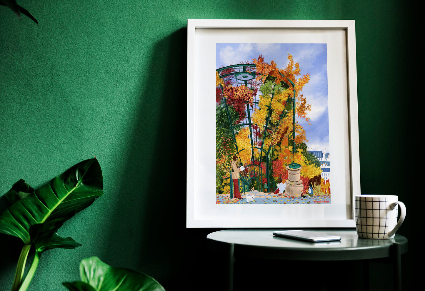 Belleville Paris Autumn Art Print: Parc de Belleville Poster