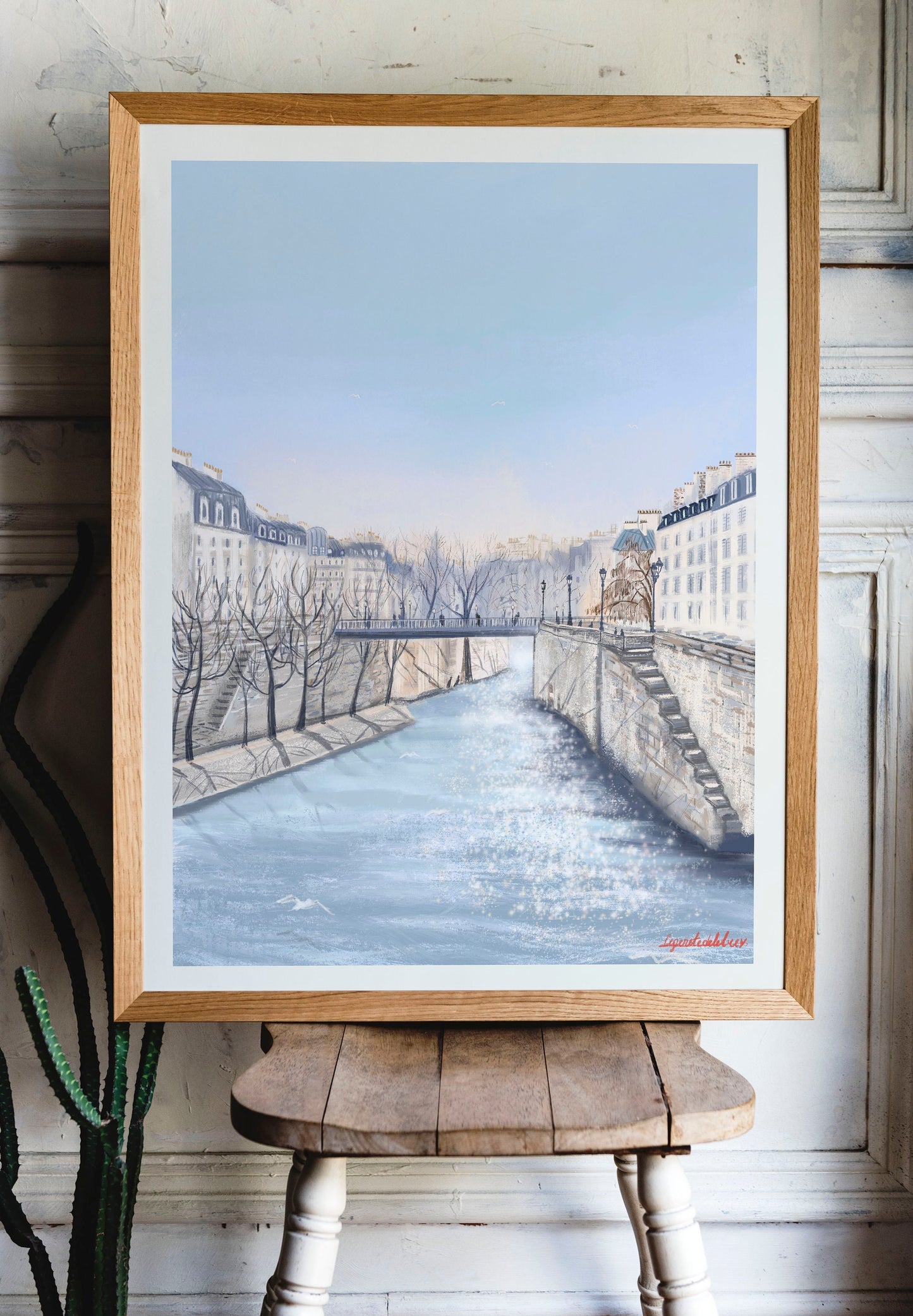 Paris Seine River Art Print: Parisian Morning Light Poster