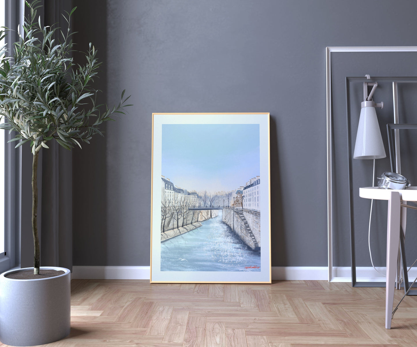 Paris Seine River Art Print: Parisian Morning Light Poster