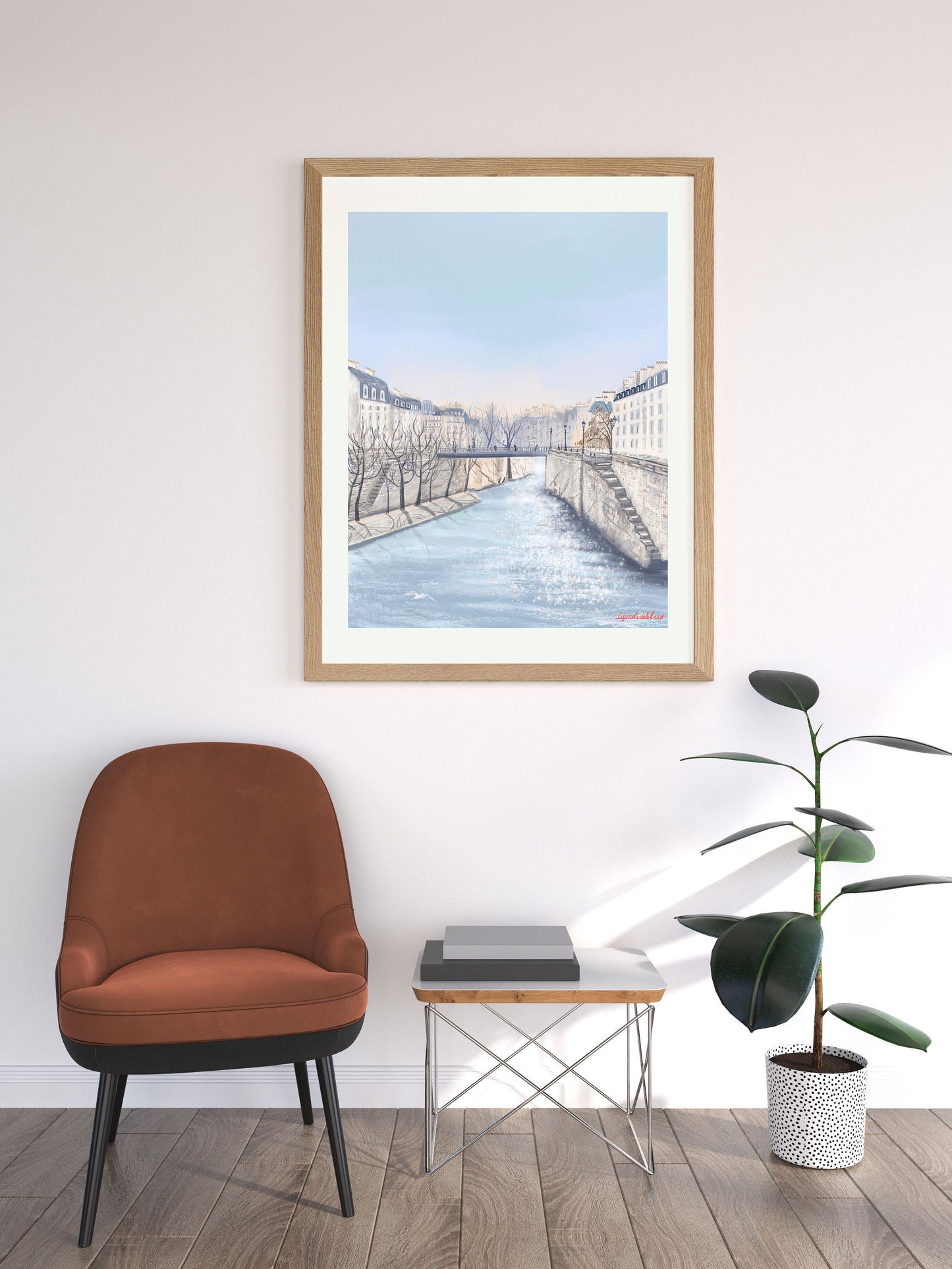 Paris Seine River Art Print: Parisian Morning Light Poster
