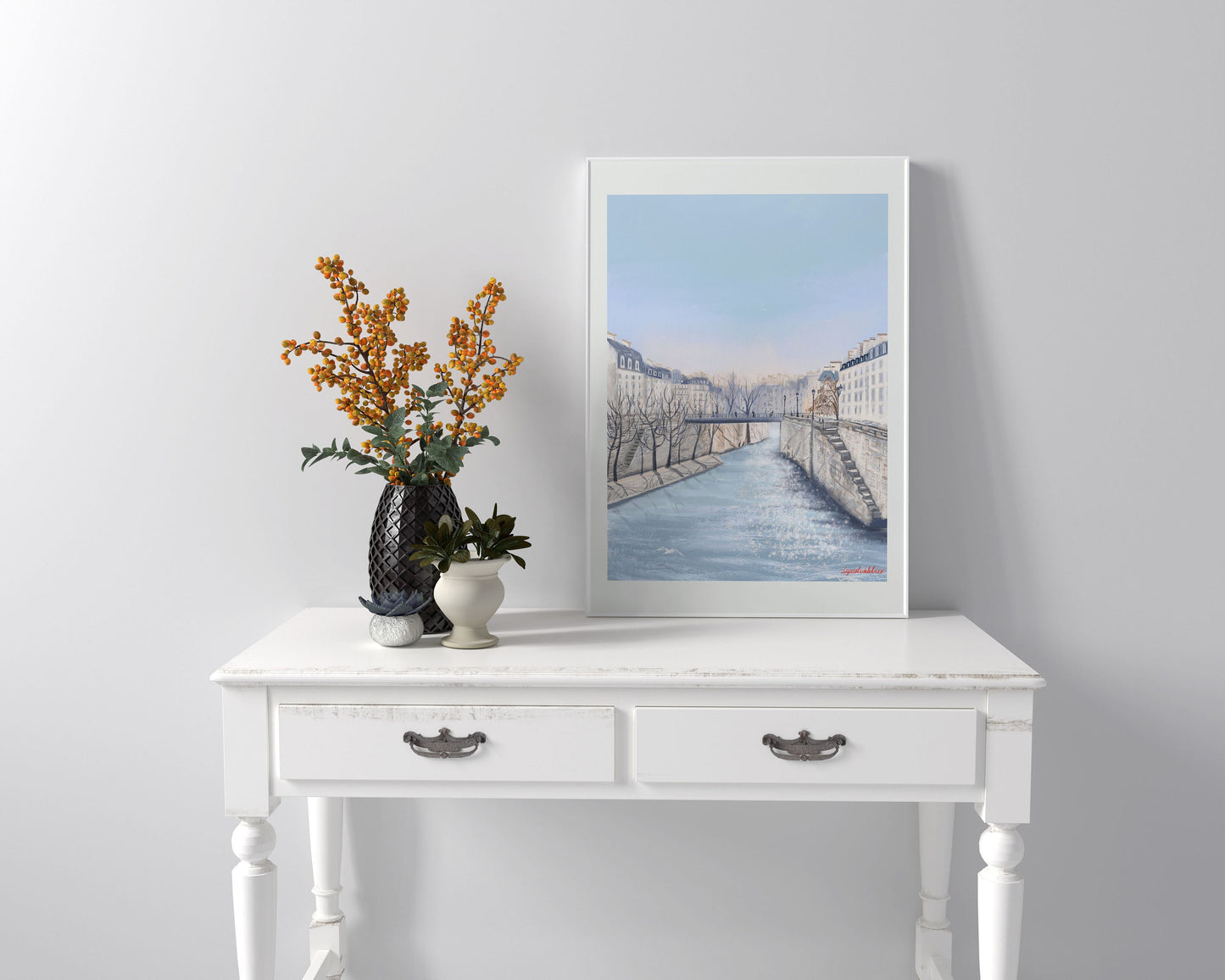 Paris Seine River Art Print: Parisian Morning Light Poster