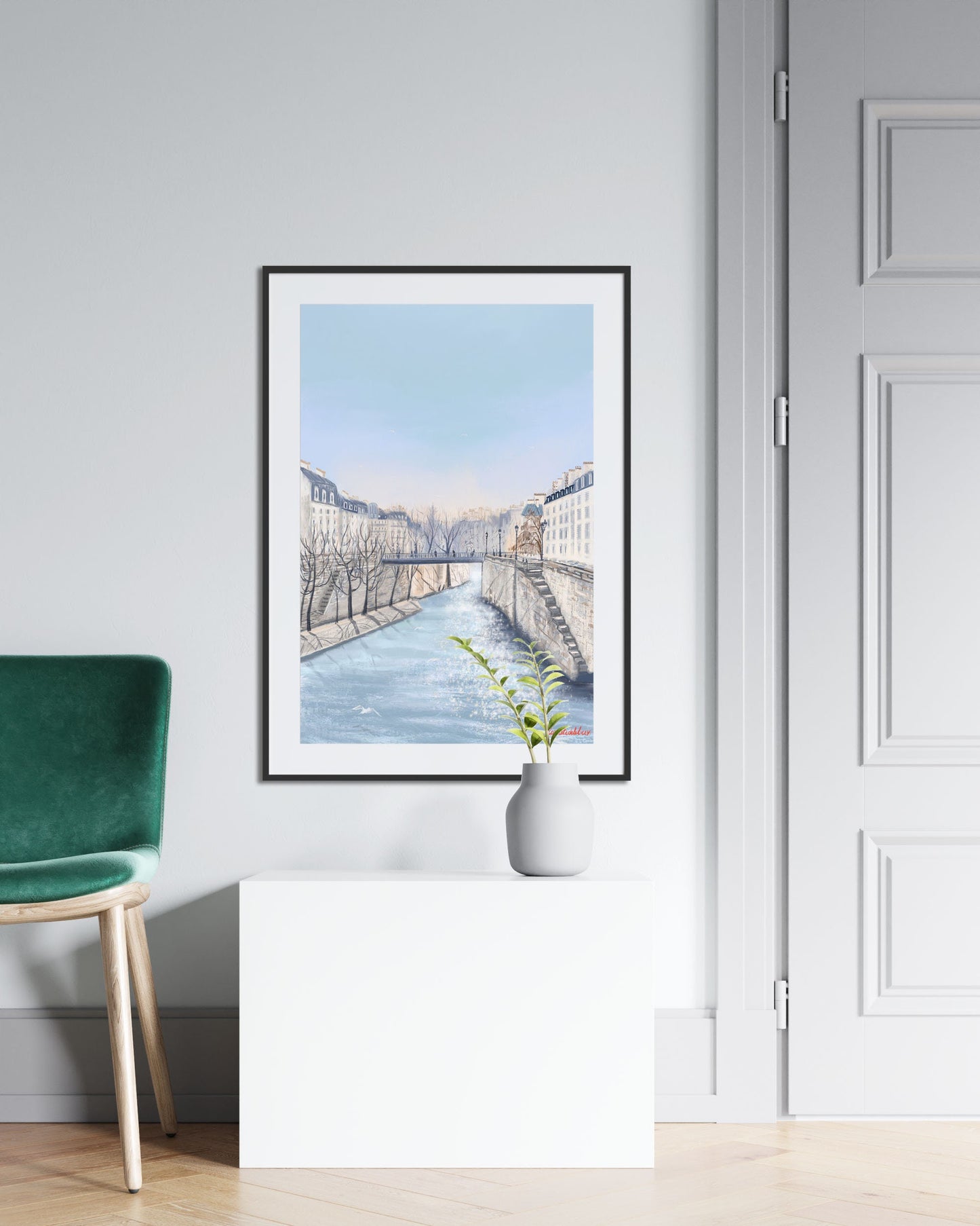 Paris Seine River Art Print: Parisian Morning Light Poster