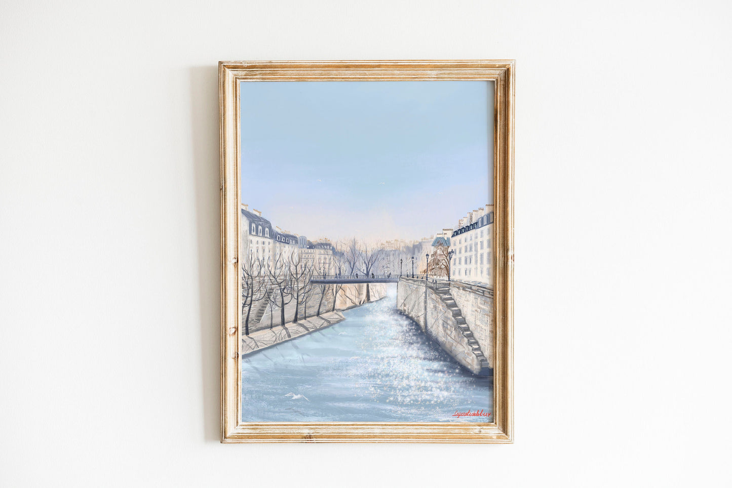 Paris Seine River Art Print: Parisian Morning Light Poster