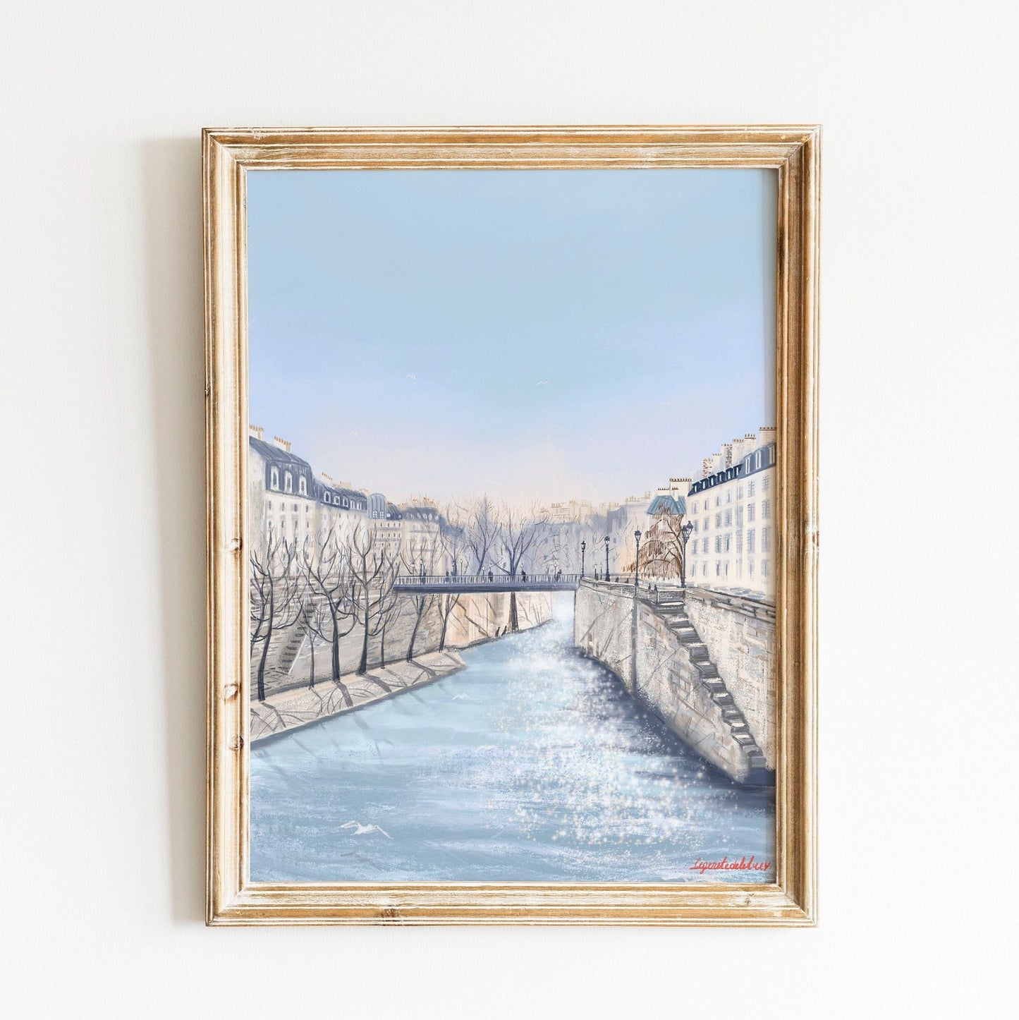 Paris Seine River Art Print: Parisian Morning Light Poster