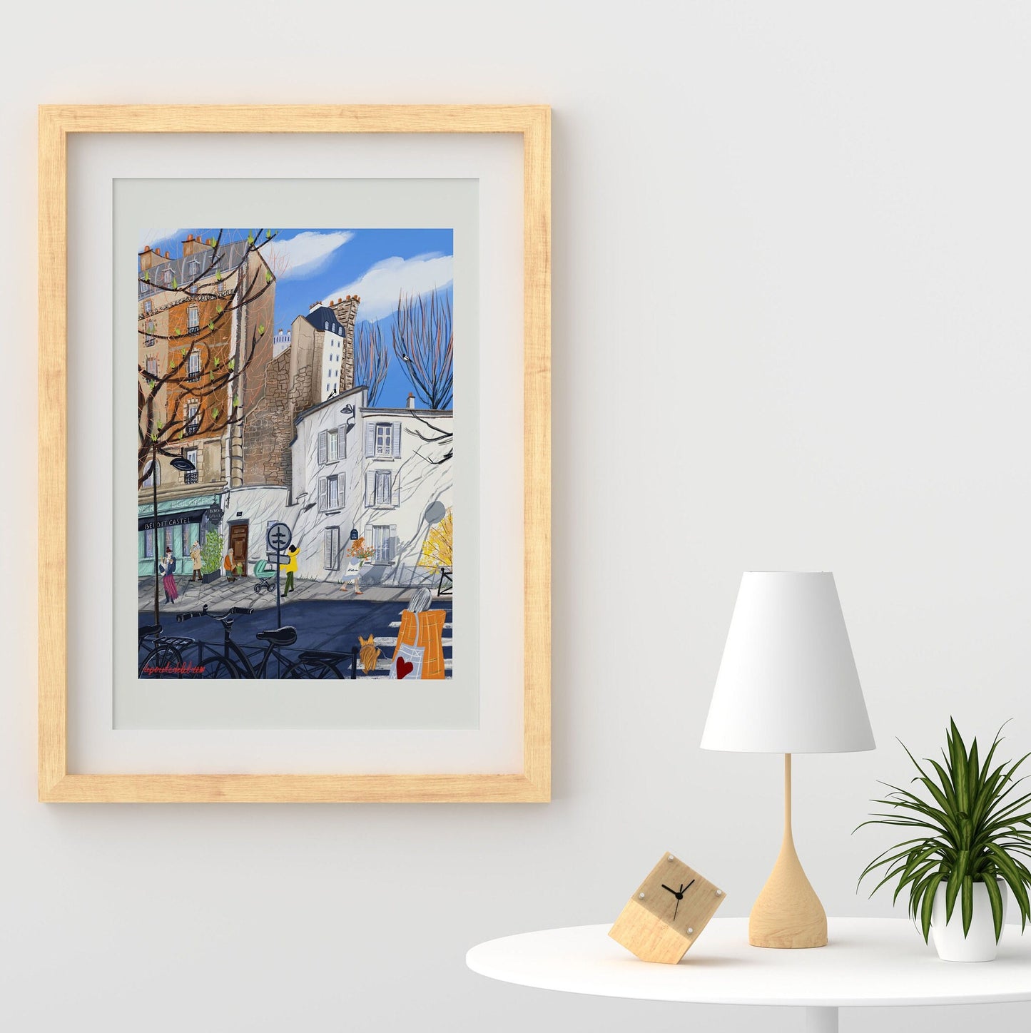 Paris Spring Fine Art Print: City Life Illustration