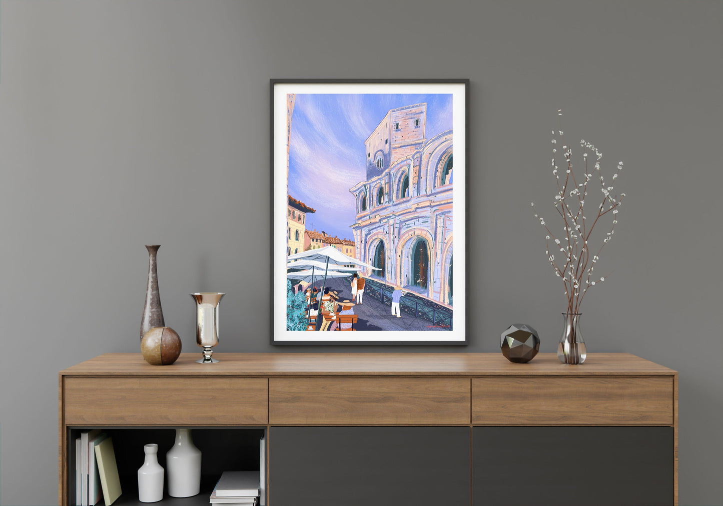 Arles Arena Art Print: French Provence Artwork