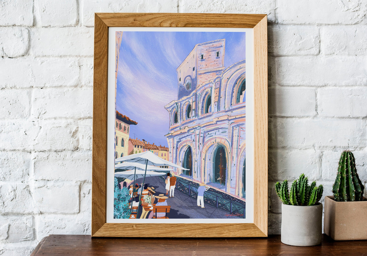 Arles Arena Art Print: French Provence Artwork
