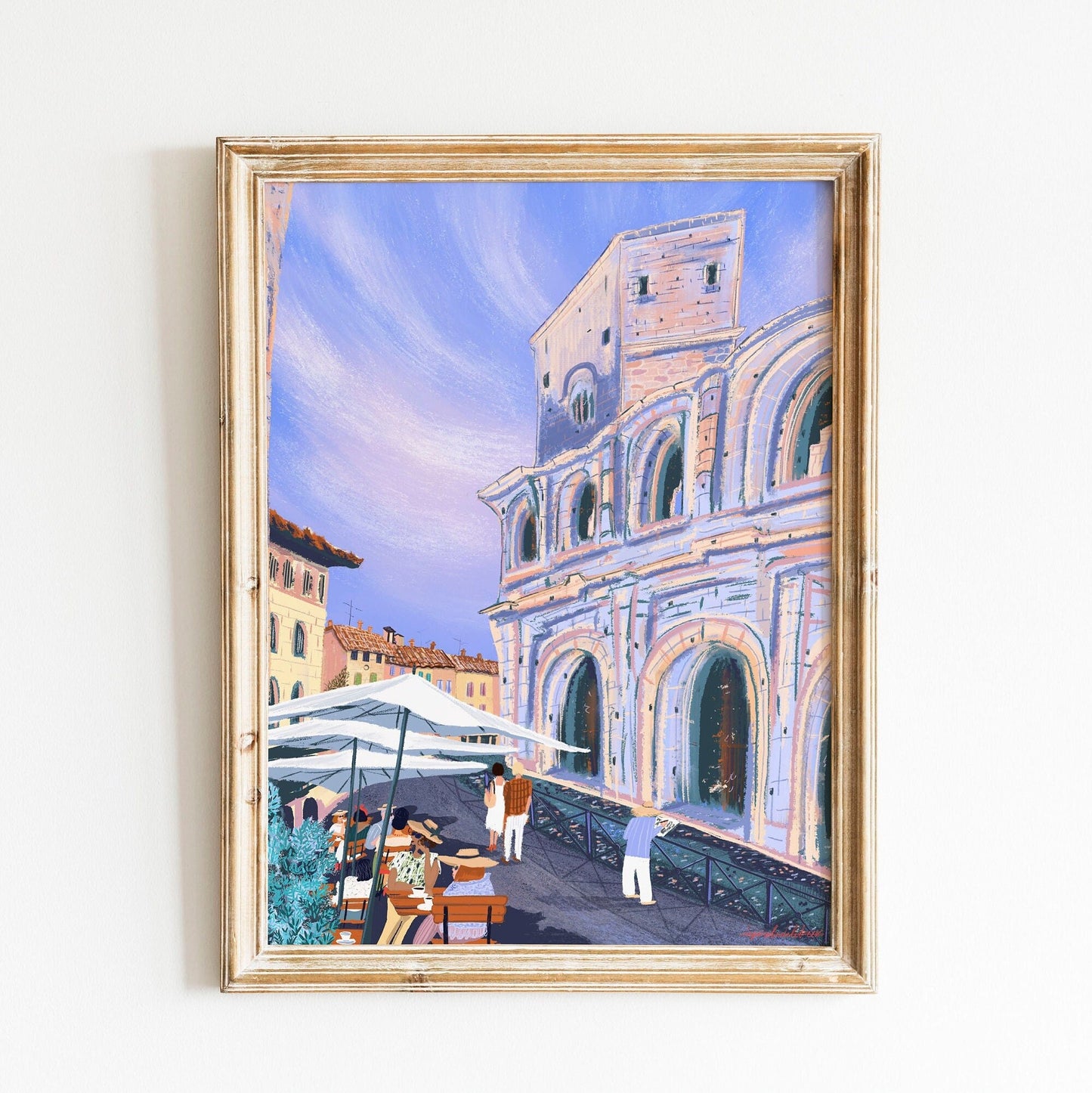 Arles Arena Art Print: French Provence Artwork