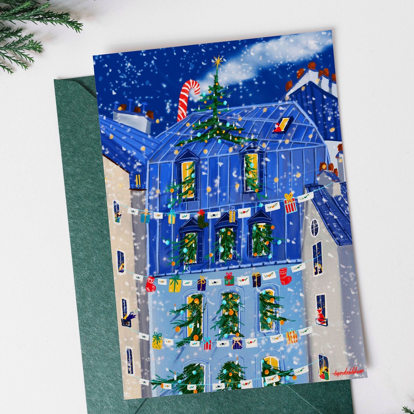 Christmas postcards from Paris |New year Postcards set|Pack of Christmas postcards