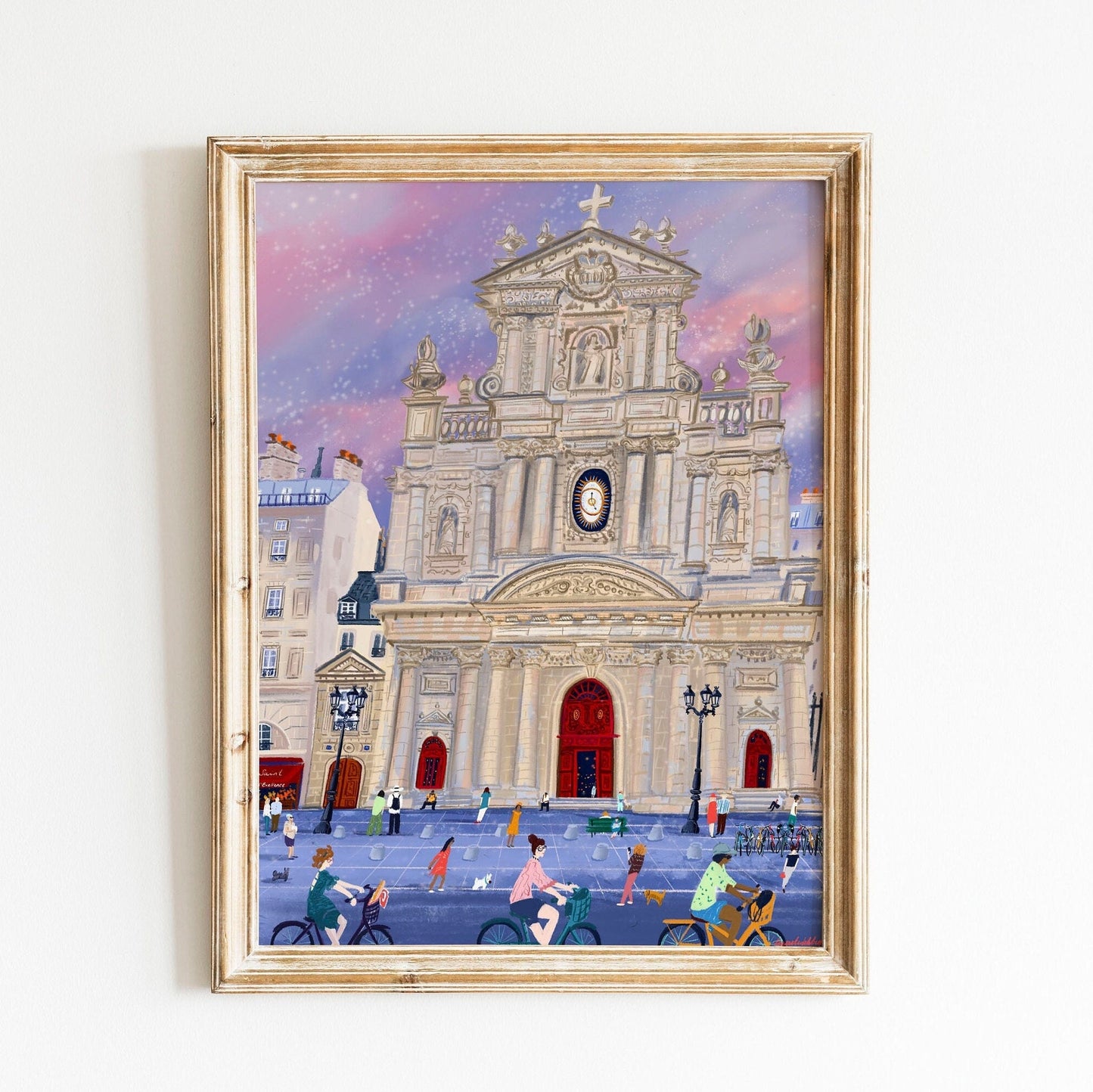 Saint-Paul Paris Print: Marais City Scene Wall Art