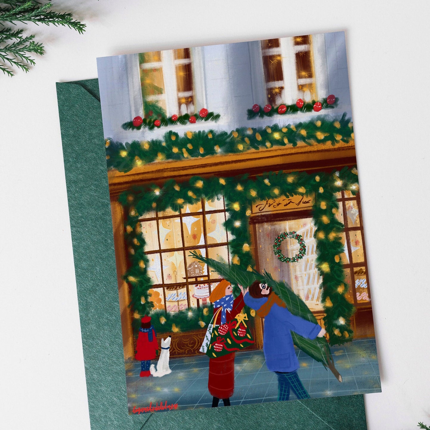 Christmas postcards from Paris |New year Postcards set|Pack of Christmas postcards