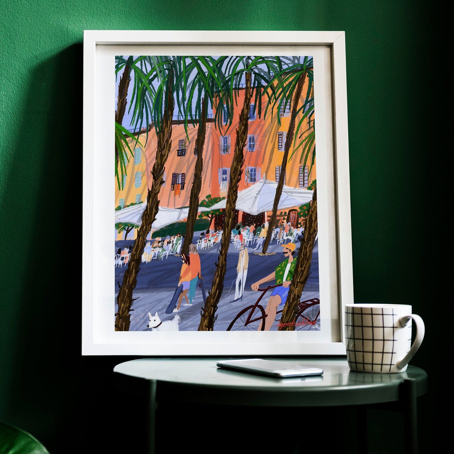 Barcelona city art poster |Barcelona travel illustration |Barcelona art gift