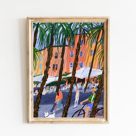 Barcelona city art poster |Barcelona travel illustration |Barcelona art gift