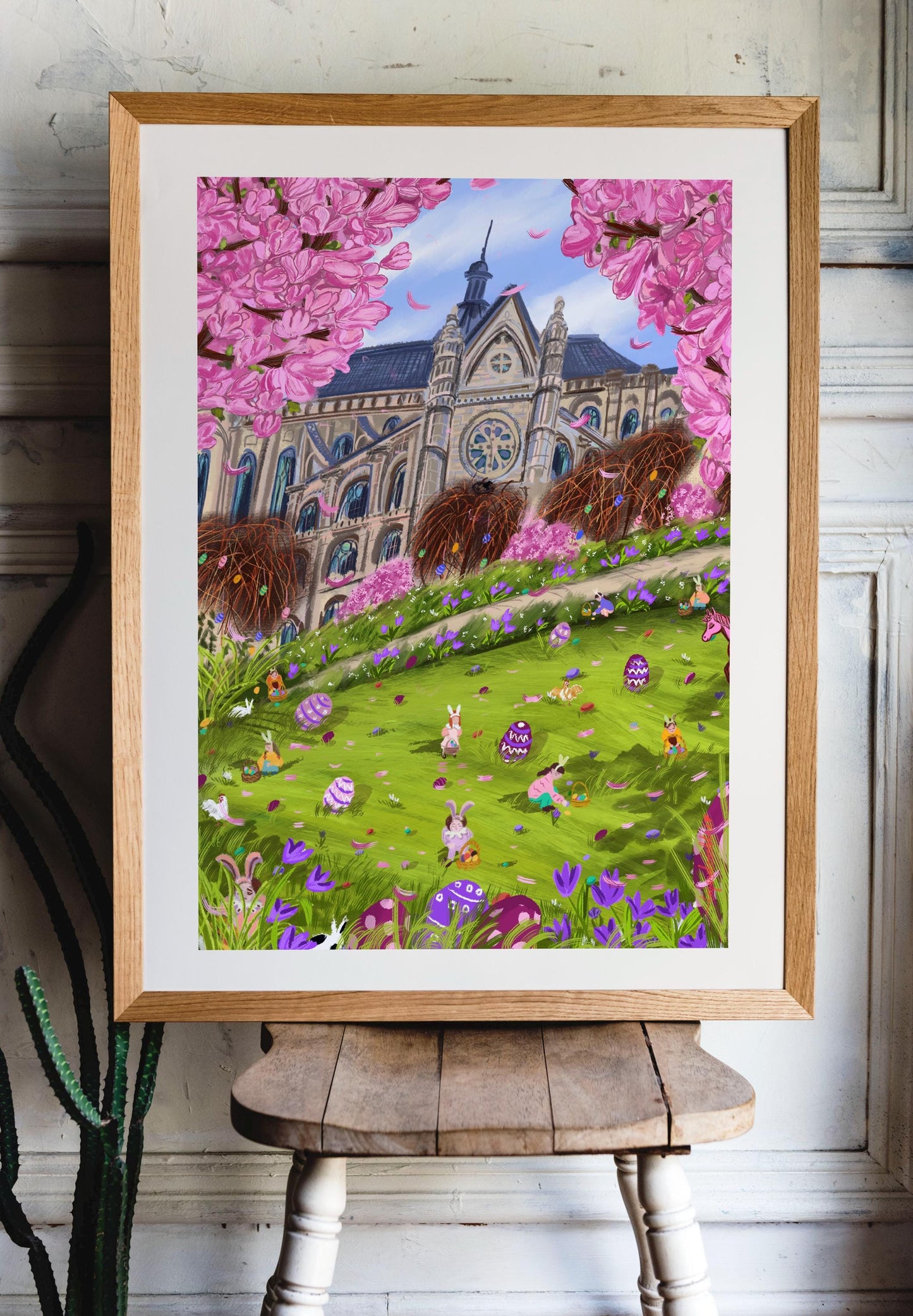 Magnolia Bloom Easter Egg Hunt Art Poster