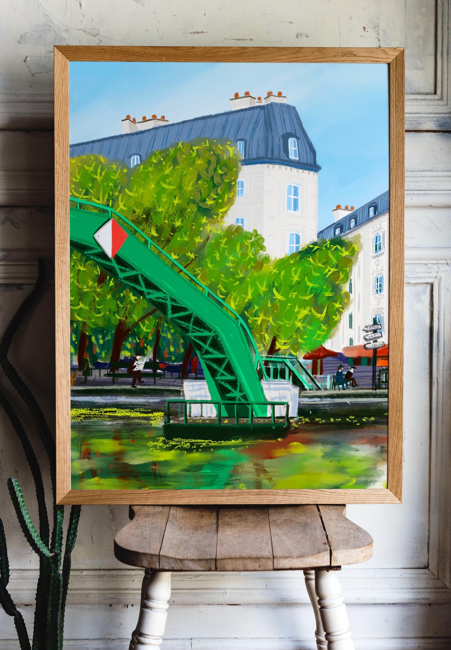 Paris Art Poster Set: Seine River & Canal Saint-Martin Scenes